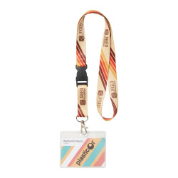 lanyard with card holder, logo print
