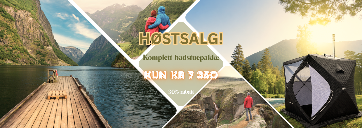B�rbar badstue, saunatelt og saunaovn, h�stsalg