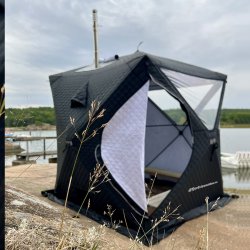 Brbar saunatelt, isfisk telt