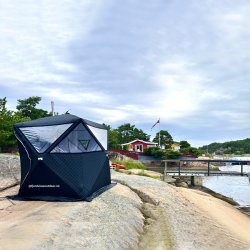 Brbar saunatelt, isfisk telt