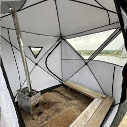 Brbar saunatelt, isfisk telt