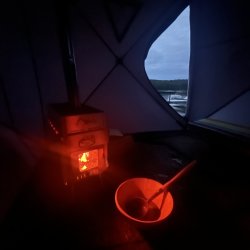 Brbar saunatelt, isfisk telt