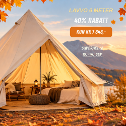 lavvo, tippi, stort tent, h�stsalg, 40% rabatt, camping utstyr