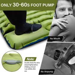 Selvoppblsbart Liggeunderlag  Ekstra Bredt og Tykt med Knapper p Siden